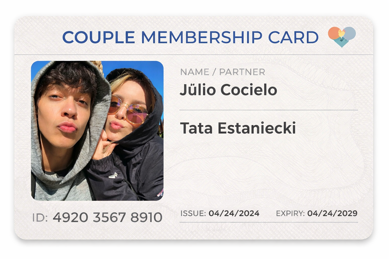 Couple ID card